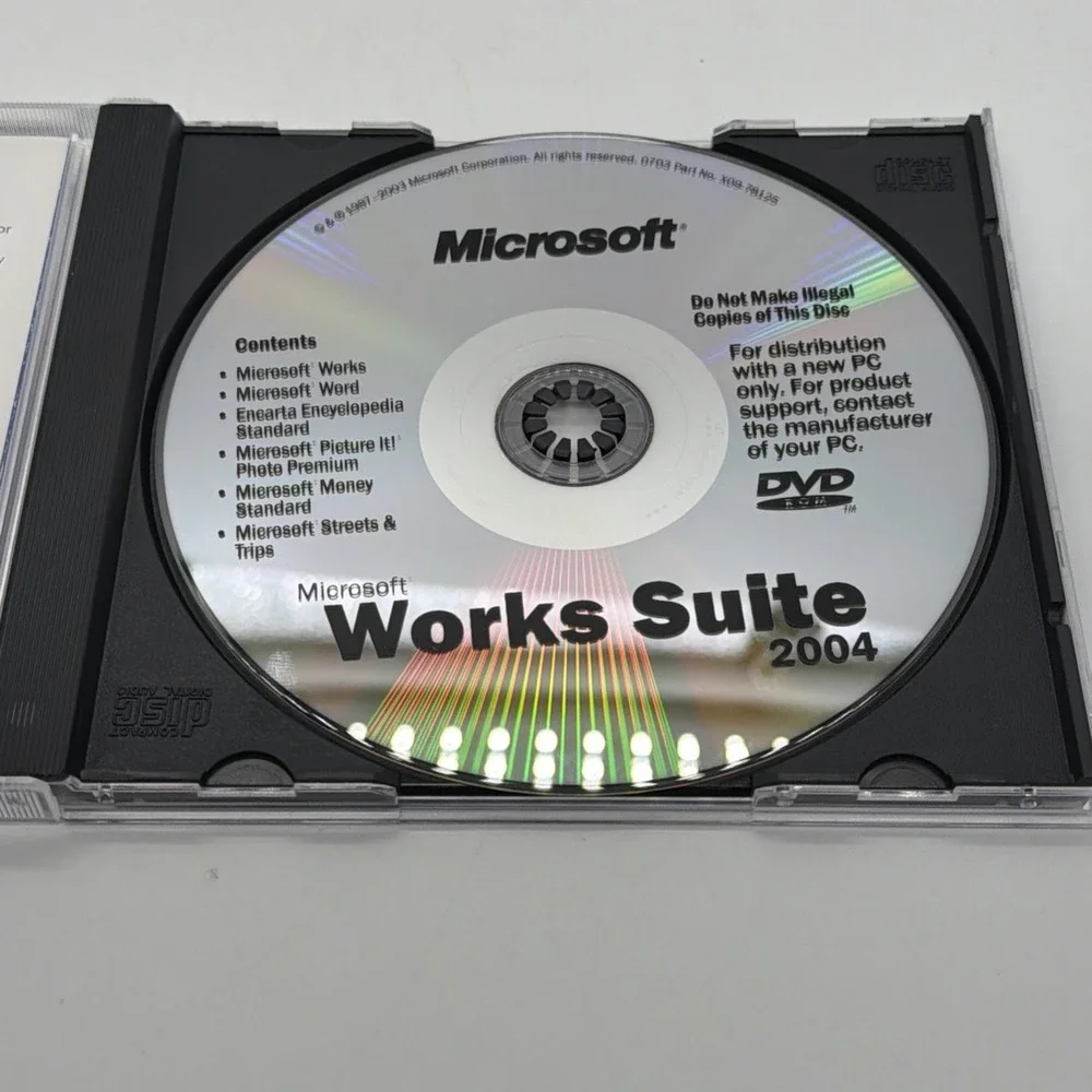 Microsoft Works Suite 2004 Software Disc w/ License Key